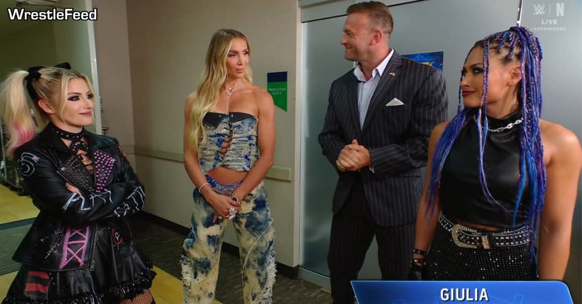 Alexa Bliss Charlotte Flair Nick Aldis Giulia WWE SmackDown May 16 2025 WrestleFeed App