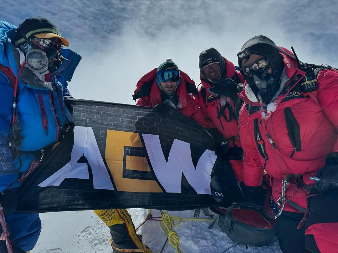Darby Allin Plants AEW Flag At The Top Of Mount Everest