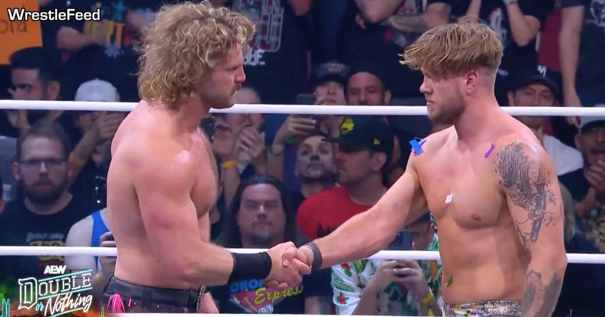 Hangman Adam Page Will Ospreay Shake Hands Respect AEW Double Or Nothing 2025 WrestleFeed App