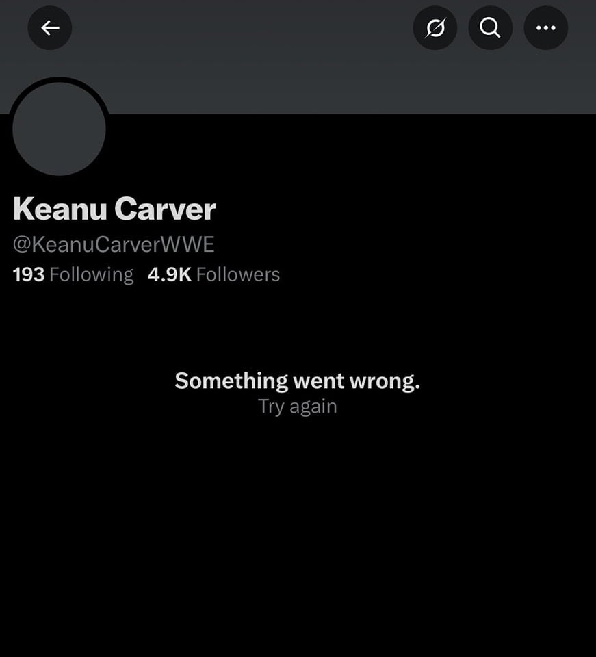 Keanu Carver deletes X Twitter account