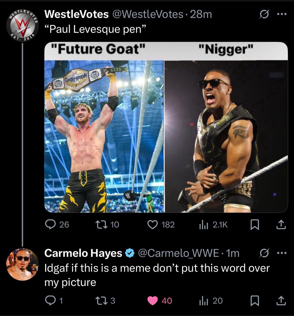 Carmelo Hayes Logan Paul Triple H N Word Meme