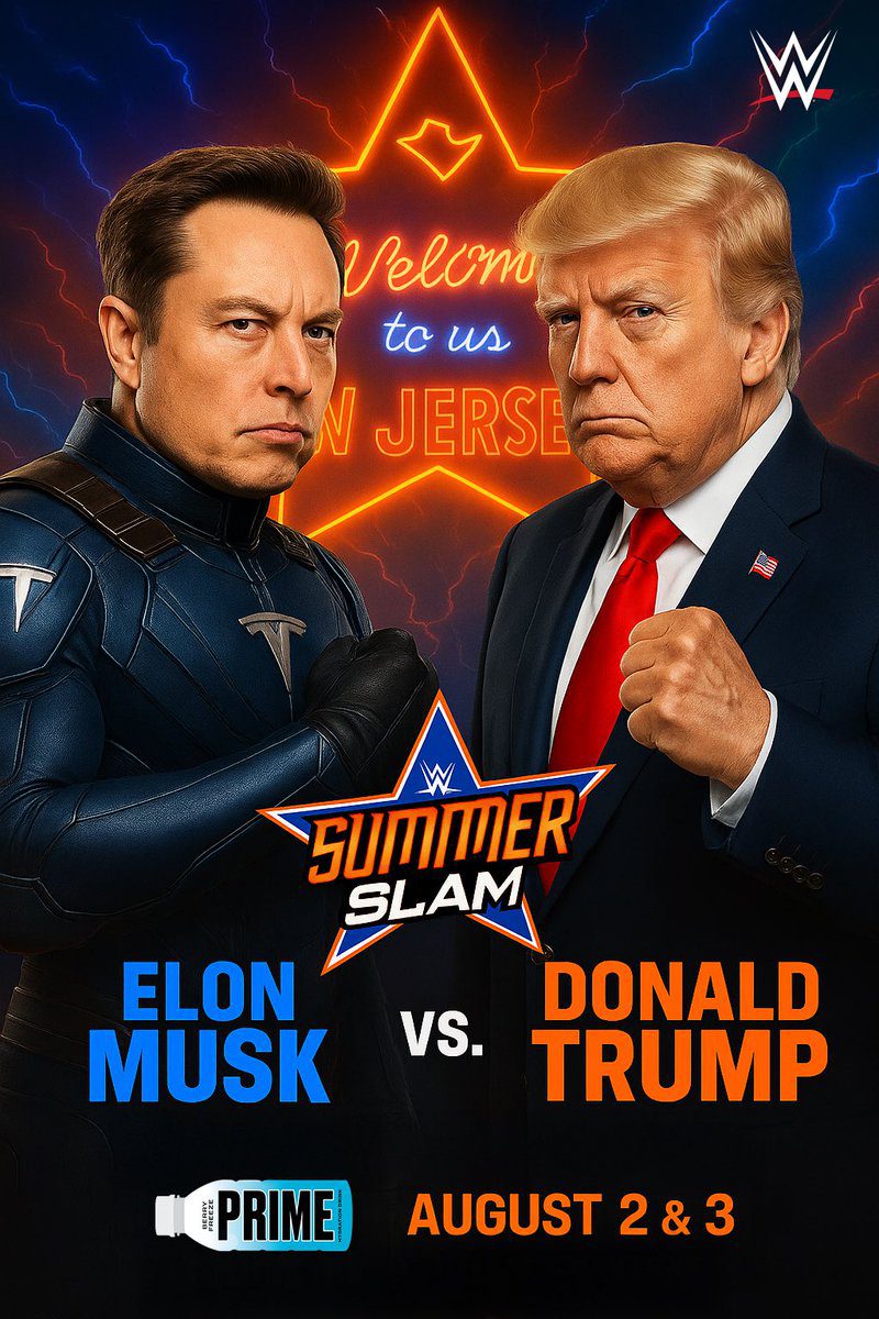 Elon Musk vs Donald Trump WWE SummerSlam 2025
