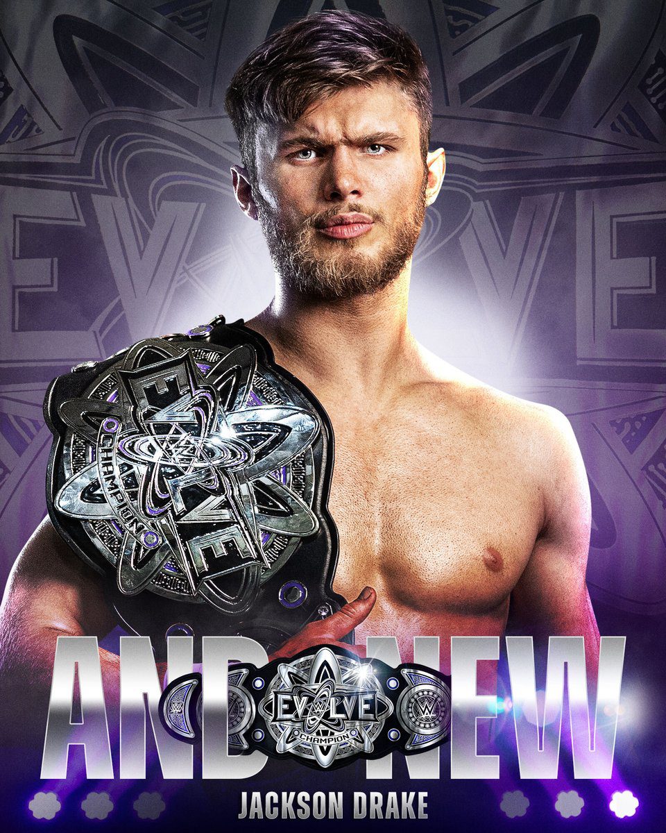 Jackson Drake WWE Men's Evolve Champion Inaugural