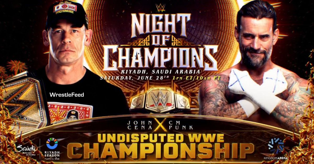 John Cena vs CM Punk Undisputed WWE Championship Night Of Champions 2025 WrestleFeed App