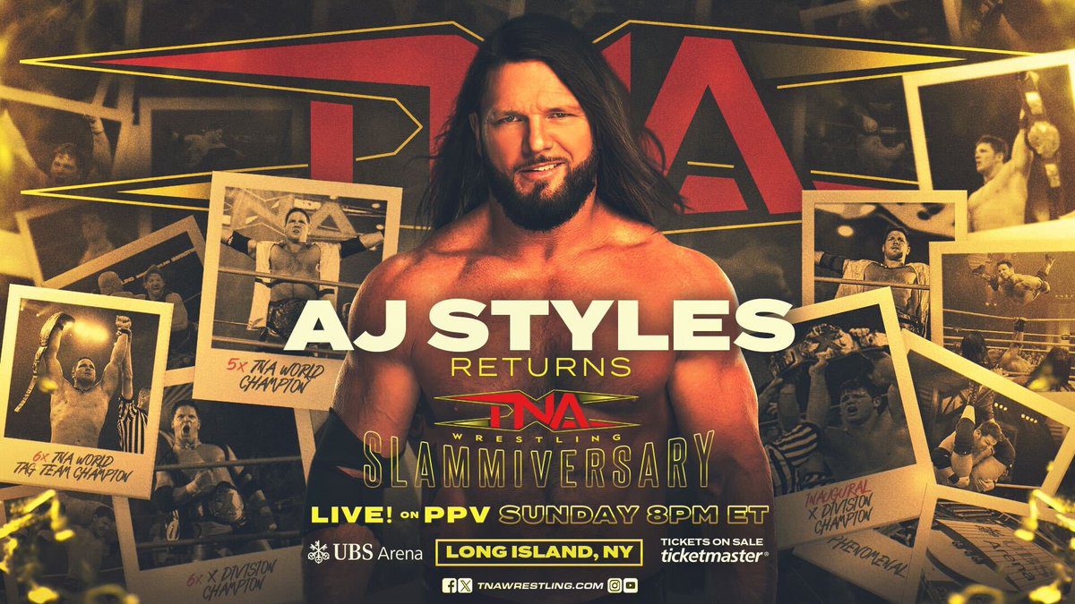 AJ Styles TNA Slammiversary 2025 Return Graphic