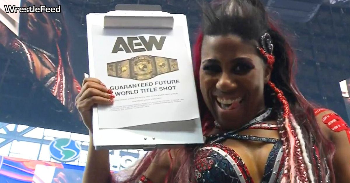 Athena Ember Moon Wins Women's Casino Gauntlet Match AEW All In 2025 WrestleFeed App