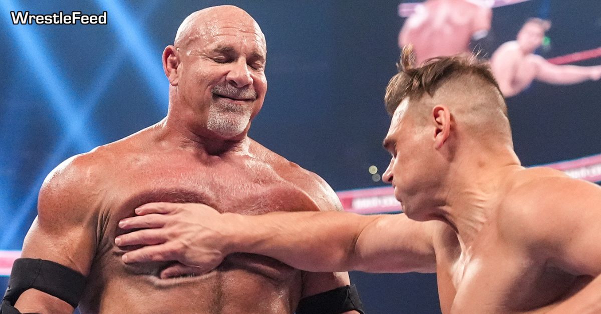 Bill Goldberg Happy Smiling Face Chop To Chest By Gunther Walter Retirement Final Last Match WWE Saturday Night's Main Event July 12 2025 WrestleFeed App