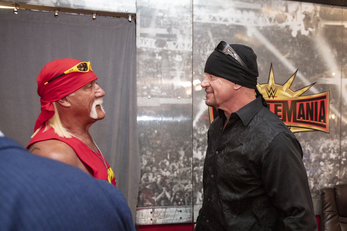 Hulk Hogan The Undertaker Rare Photo Backstage WrestleMania 35 WWE 2019