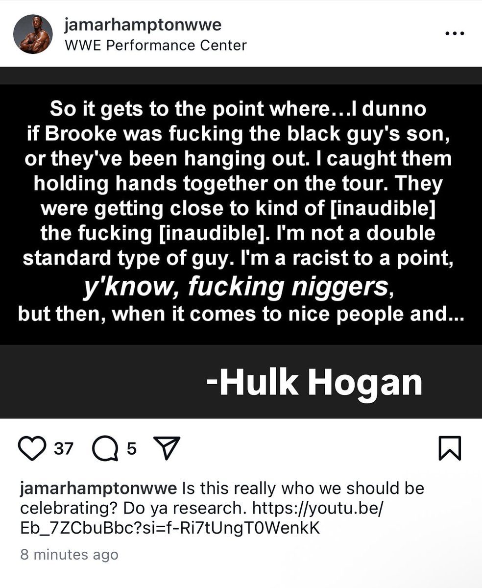 Jamar Hampton Criticizes WWE For Paying Tribute To Hulk Hogan