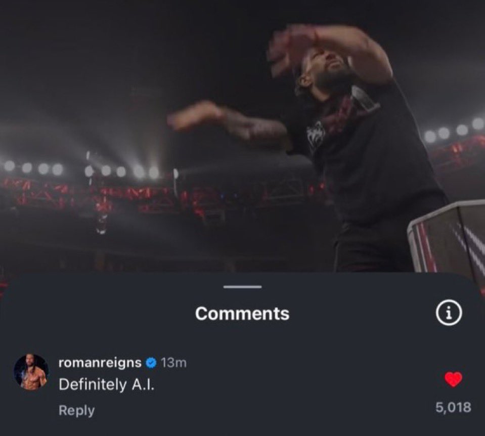 Roman Reigns says him doing the YEET dance is AI