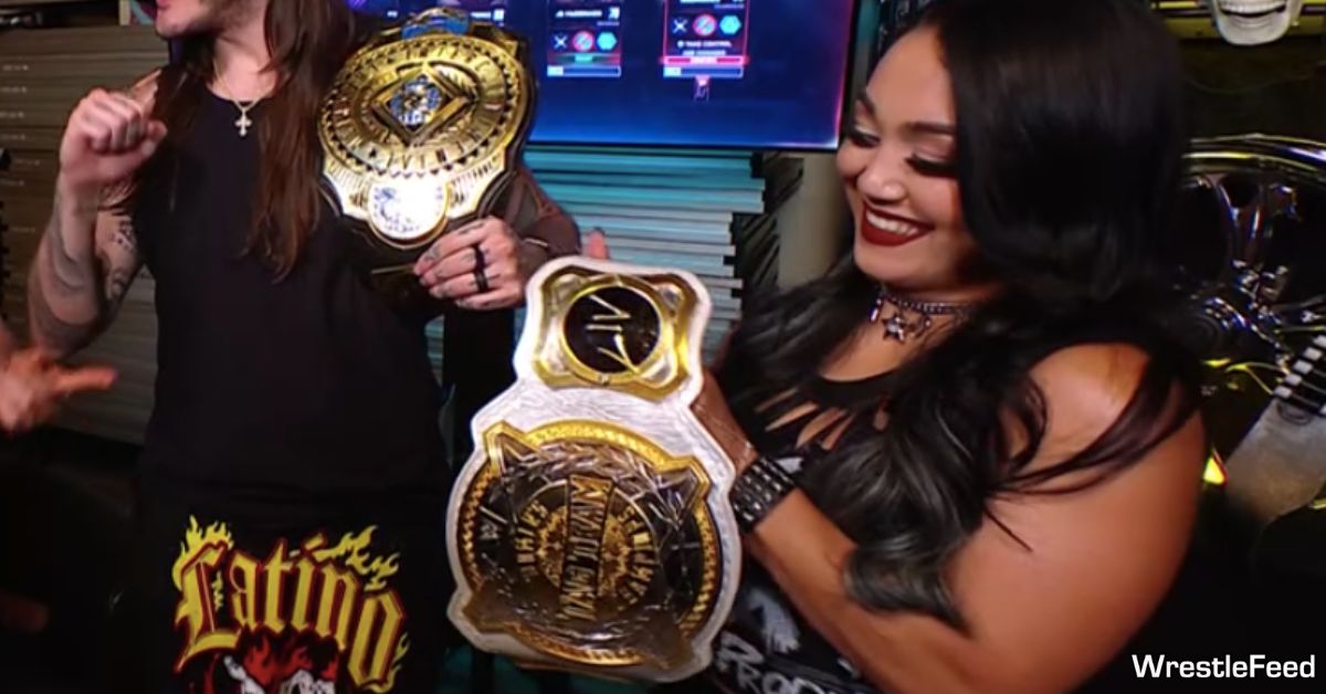 Roxanne Perez Happy Smiling Face WWE Women's Tag Team Champion RAW June 30 2025 WrestleFeed App