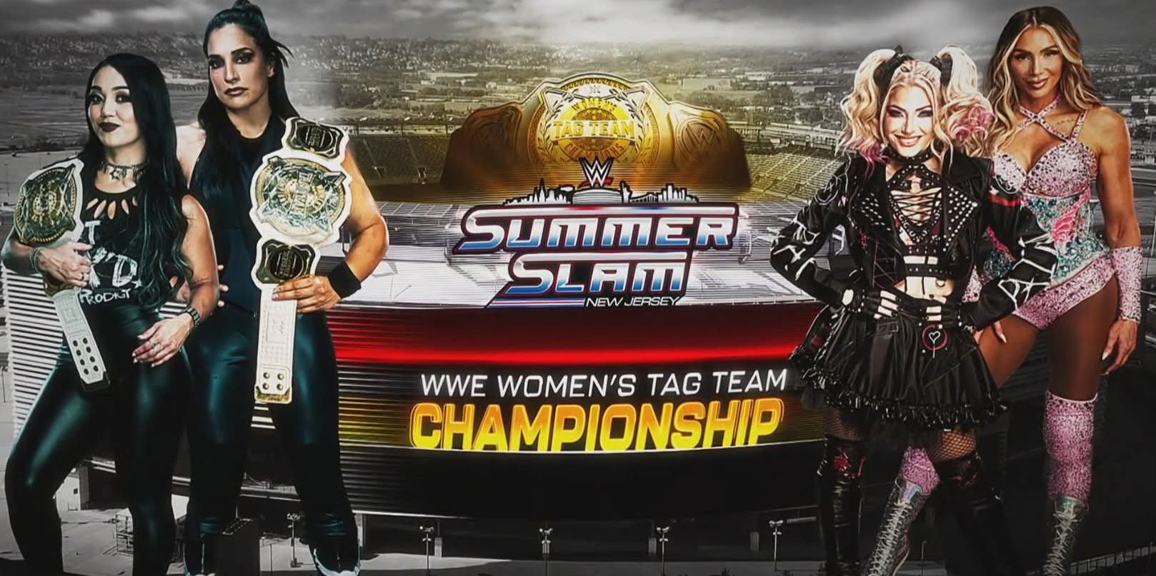 Roxanne Perez Raquel Rodriguez vs Alexa Bliss Charlotte Flair WWE SummerSlam 2025