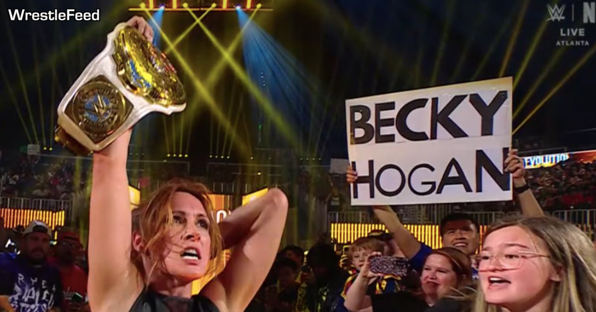 Women's Intercontinental Champion Becky Lynch Becky Hogan Fan Sign WWE Evolution 2 2025 WrestleFeed App