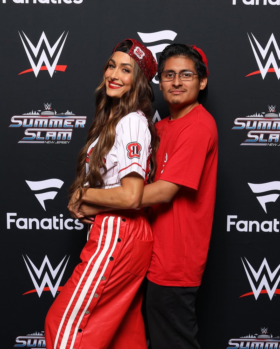 Nikki Bella Brian Lema Fan Prom Pose Photo WWE SummerSlam 2025