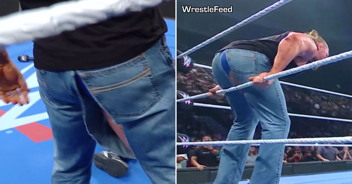 Brock Lesnar Tears His Pants Blue Underwear WWE SmackDown September 12 2025 WrestleFeed App