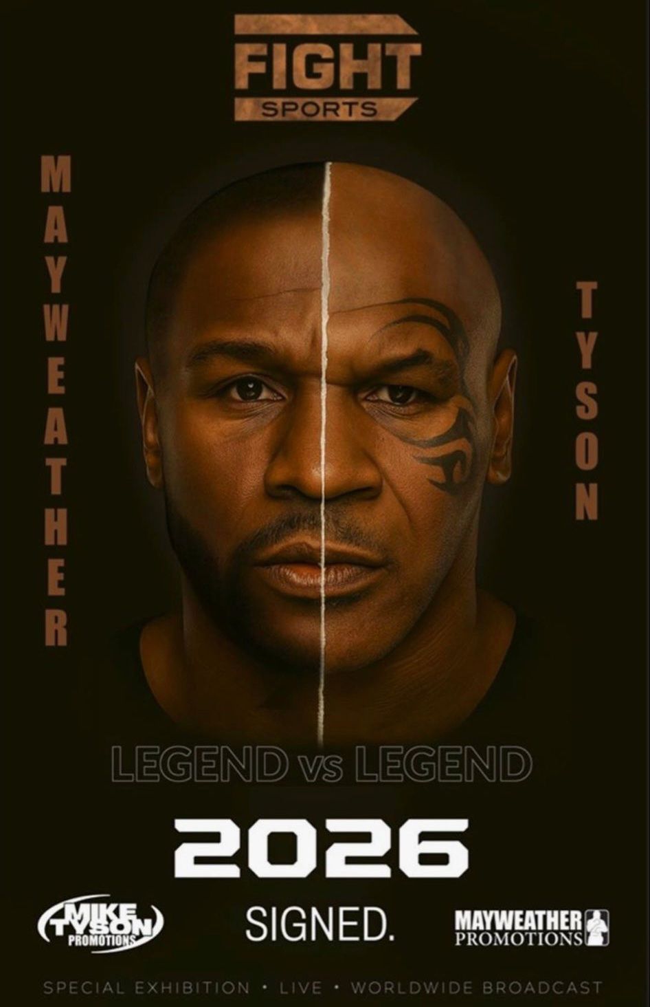 Floyd Mayweather vs Mike Tyson Poster 2026