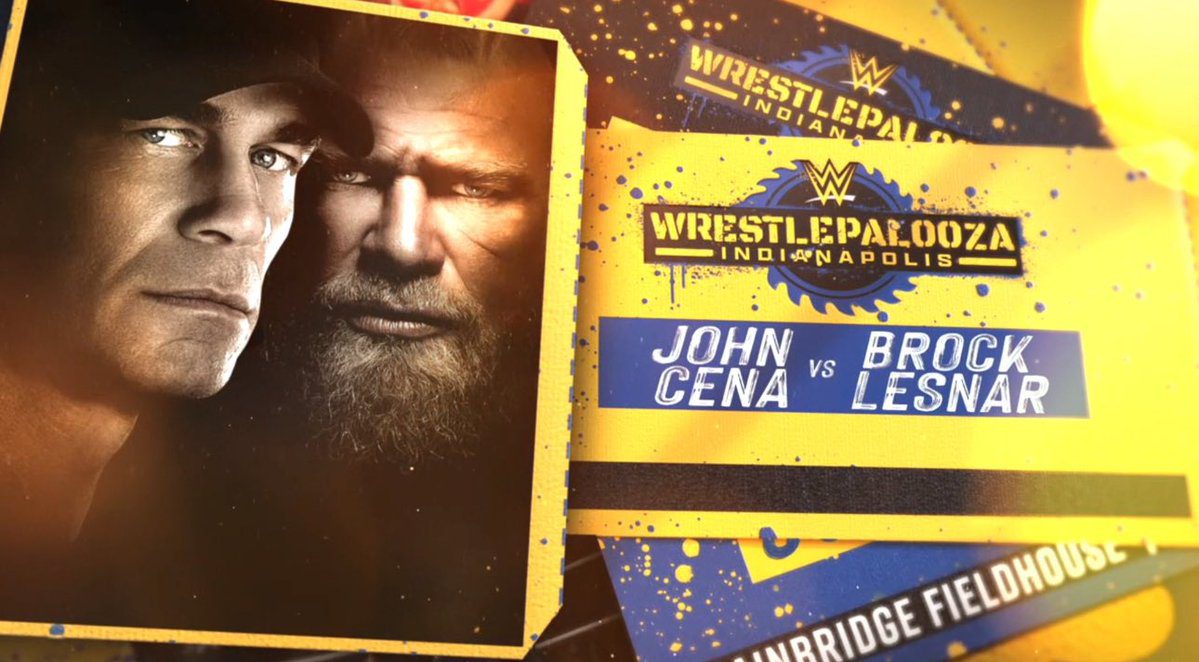 John Cena vs. Brock Lesnar Wrestlepalooza 2025 graphic