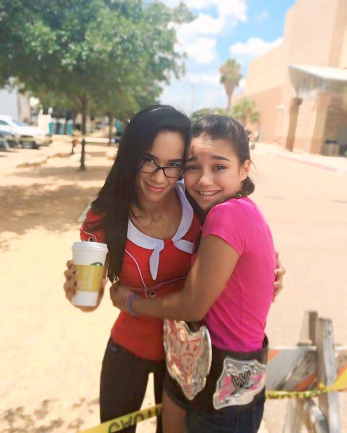 Roxanne Perez as a kid child fan AJ Lee