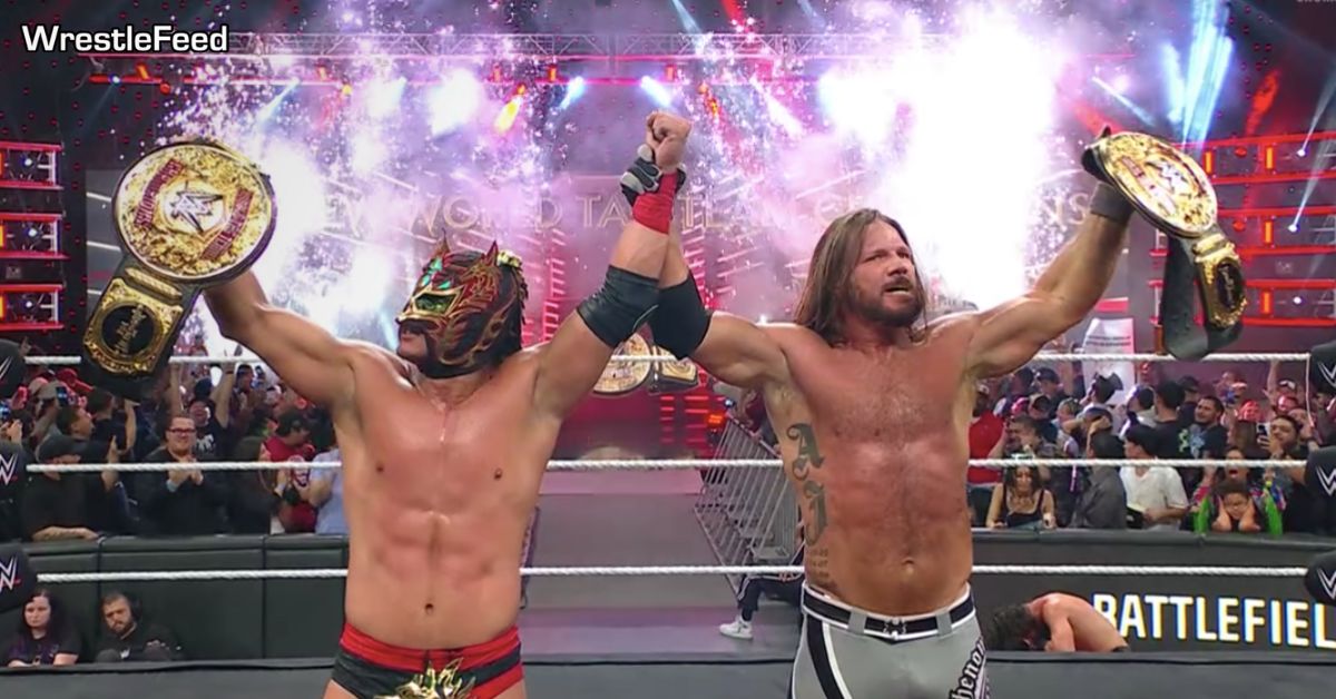 Dragon Lee AJ Styles Win World Tag Team Championship WWE RAW October 20 2025 WrestleFeed App