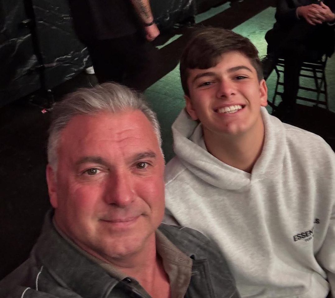 Shane McMahon with his son Rogan at WWE RAW MSG November 17 2025
