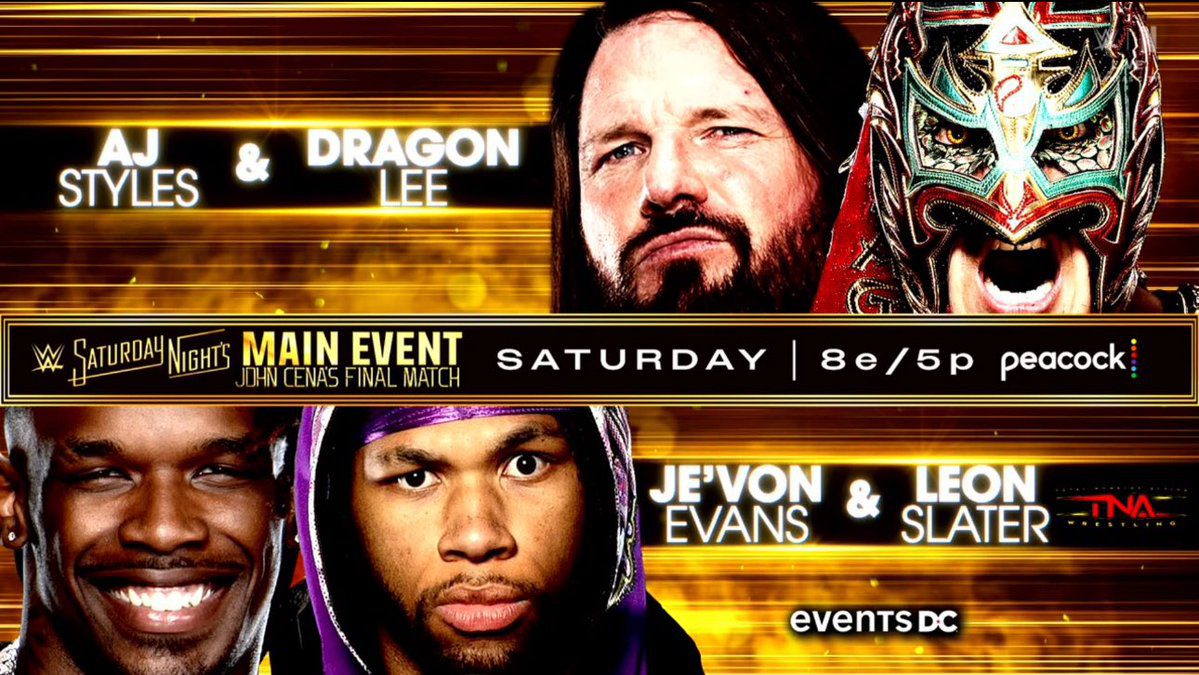 AJ Styles and Dragon Lee vs. Je'Von Evans and Leon Slater
