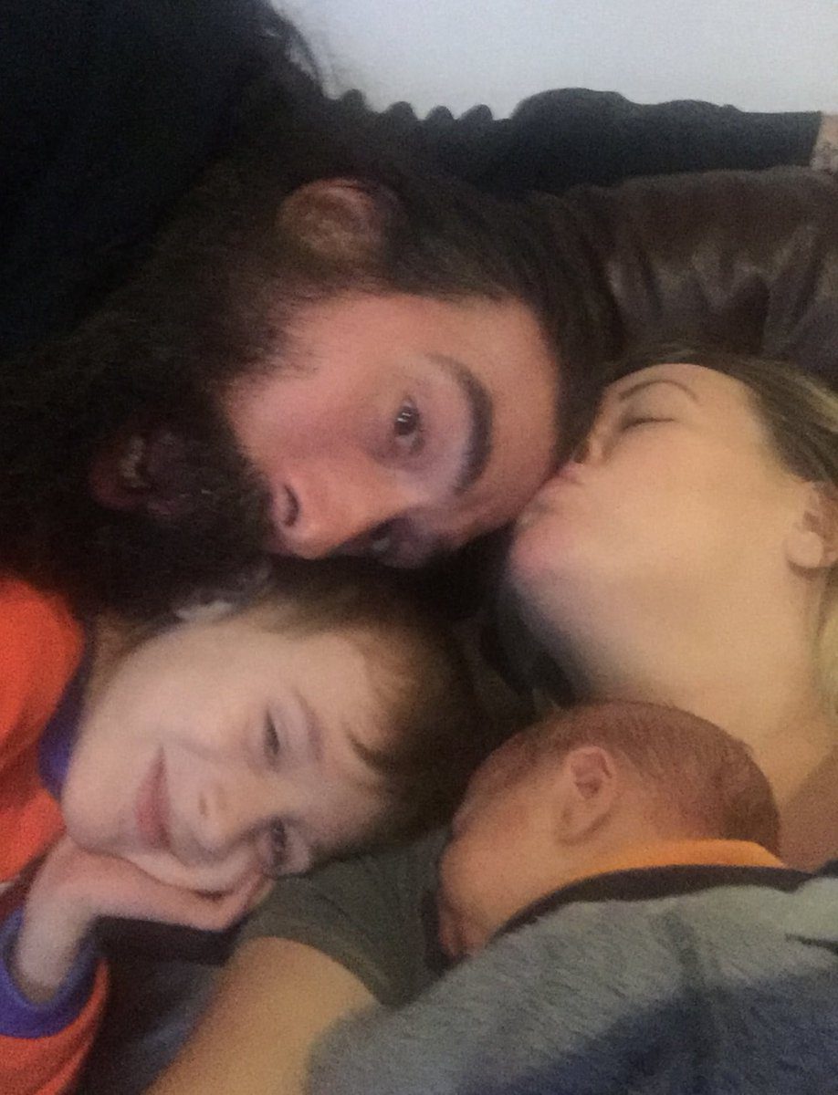 Jon Huber Luke Harper Brodie Lee Amanda with their kids children