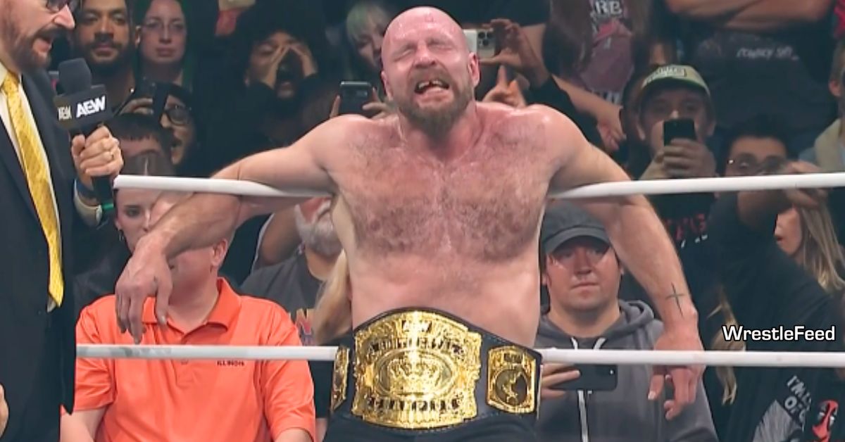 Jon Moxley Dean Ambrose Sad Crying Emotional Face Broken Tooth AEW Continental Champion Worlds End 2025 WrestleFeed App