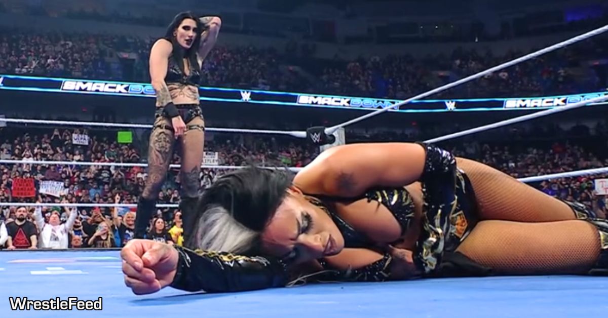 Rhea Ripley Zelina Vega Hot Sexy Body Boobs Tits Breasts WWE SmackDown December 12 2025 WrestleFeed App