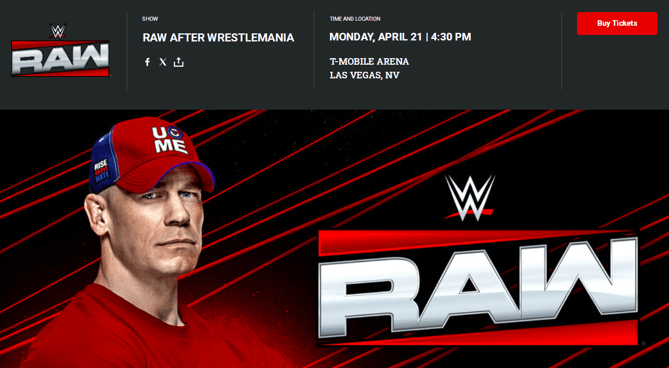 Rumor Killer On WWE Advertising John Cena For RAW After WrestleMania 42