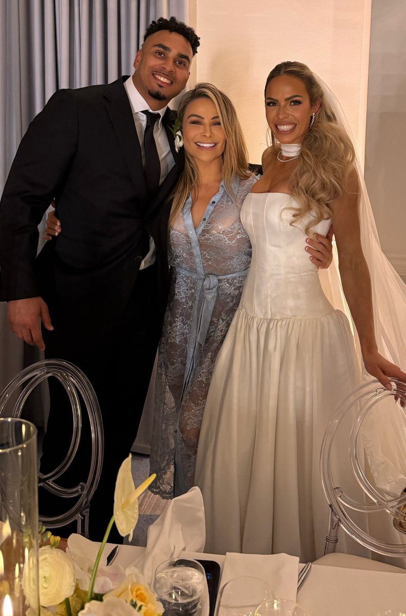 Anthony Luke Maxxine Dupri get married and pose with Natalya at the wedding