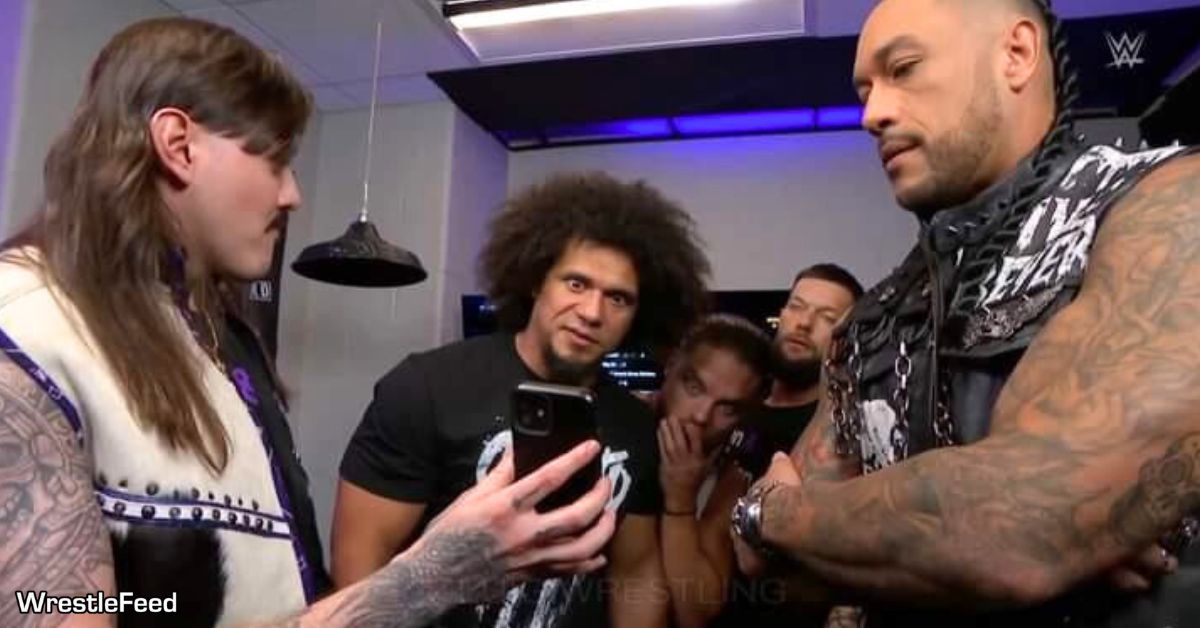 Dominik Mysterio Shows Photo Something On His Phone To Judgment Day Carlito Shocked WWE RAW 2024 WrestleFeed App