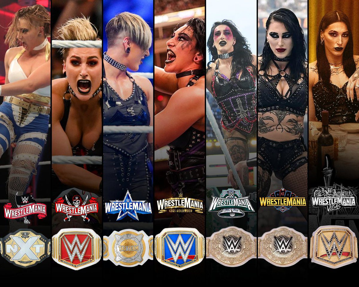 Rhea Ripley title match at every WrestleMania since 2020