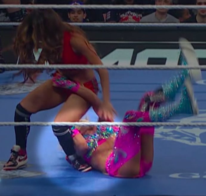 Nikki Bella Ankle Roll Injury WWE SmackDown March 27 2026