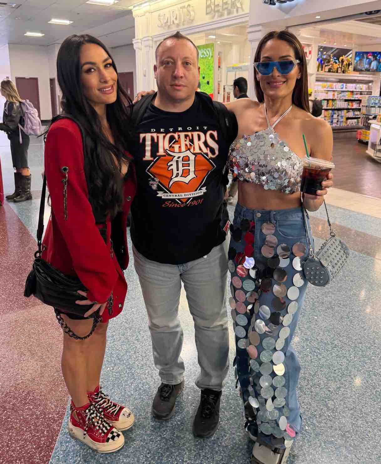 Nikki Bella in walking boot