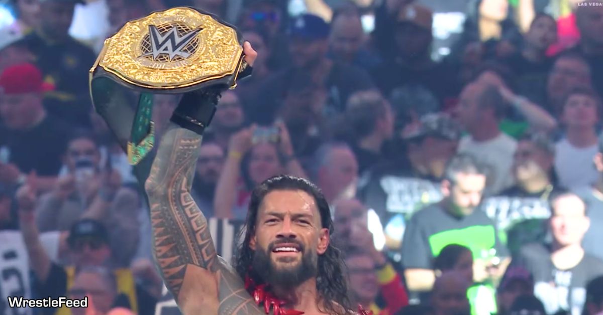 Roman Reigns Wins World Heavyweight Championship WrestleMania 42 WWE 2026 WrestleFeed App