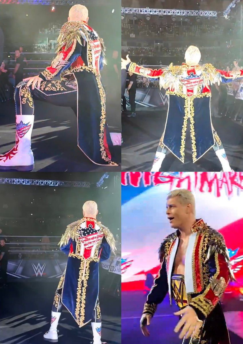 New Cody Rhodes Entrance Gear June 2026 WWE Live Event Rome Italy